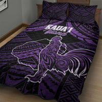 Hawaii Kauai Island Quilt Bed Set Rooster Tribal Tattoo Simple Style LT05 - Polynesian Pride