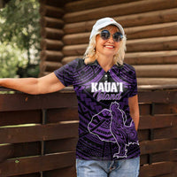 Personalised Hawaii Kauai Island Women Polo Shirt Rooster Tribal Tattoo Simple Style