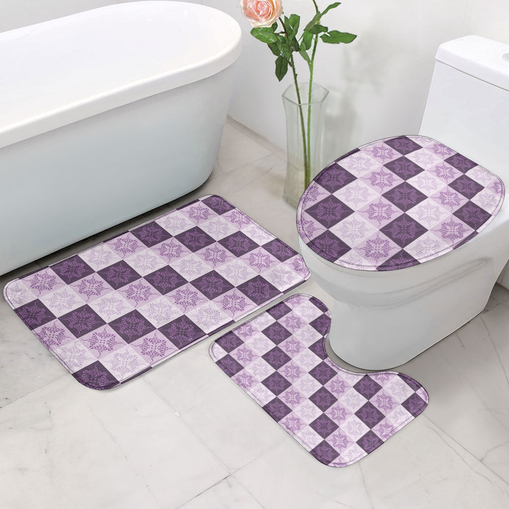 Lavender Manta Ray Hawaiian Quilt Motif Bathroom Set