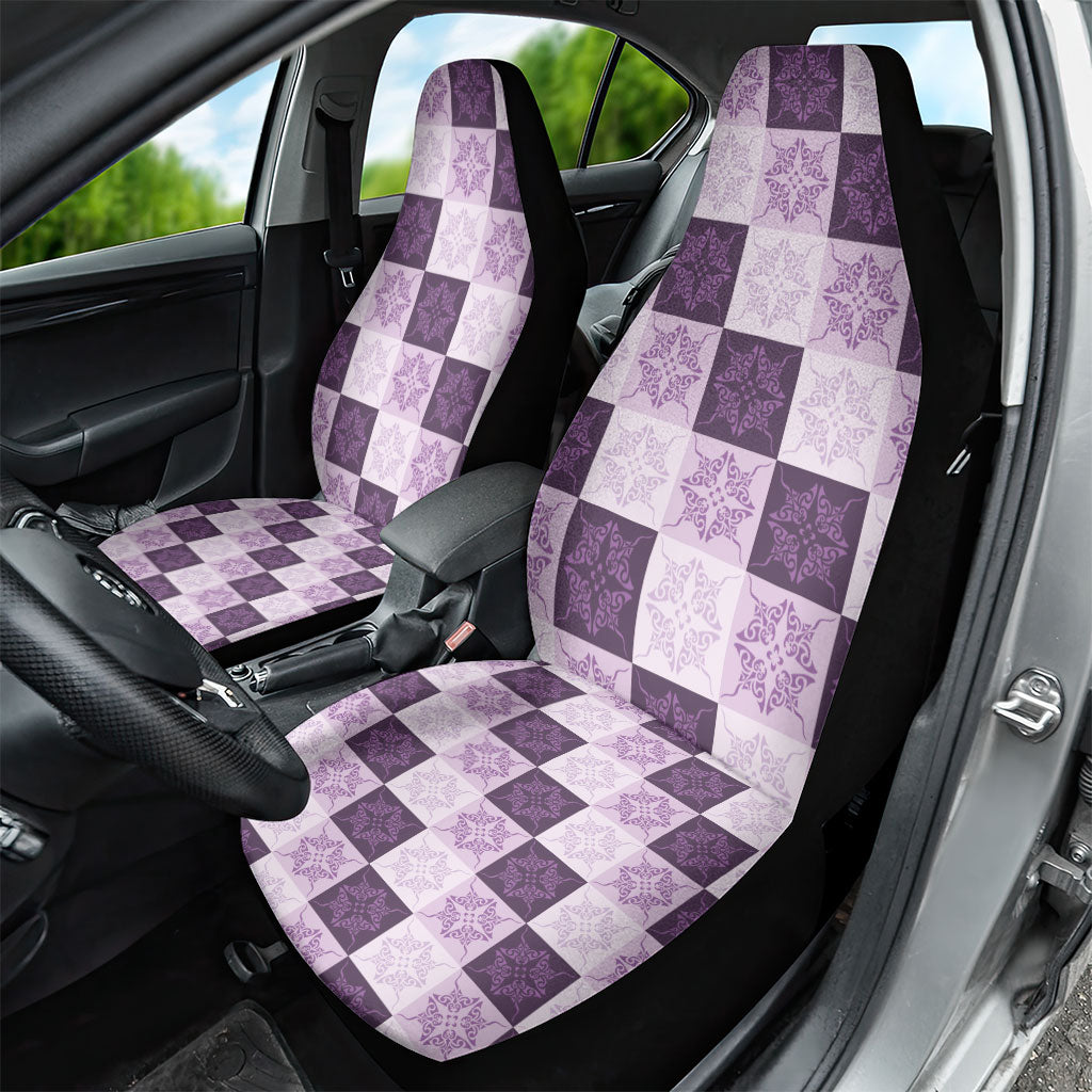 Lavender Manta Ray Hawaiian Quilt Motif Car Seat Cover