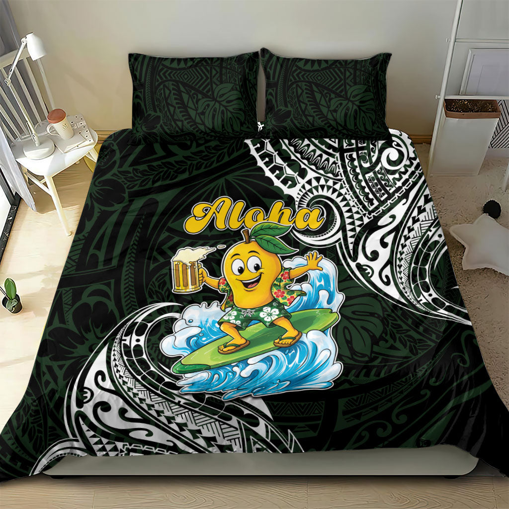 Aloha Hawaii Mango Surfing Bedding Set Polynesian Style