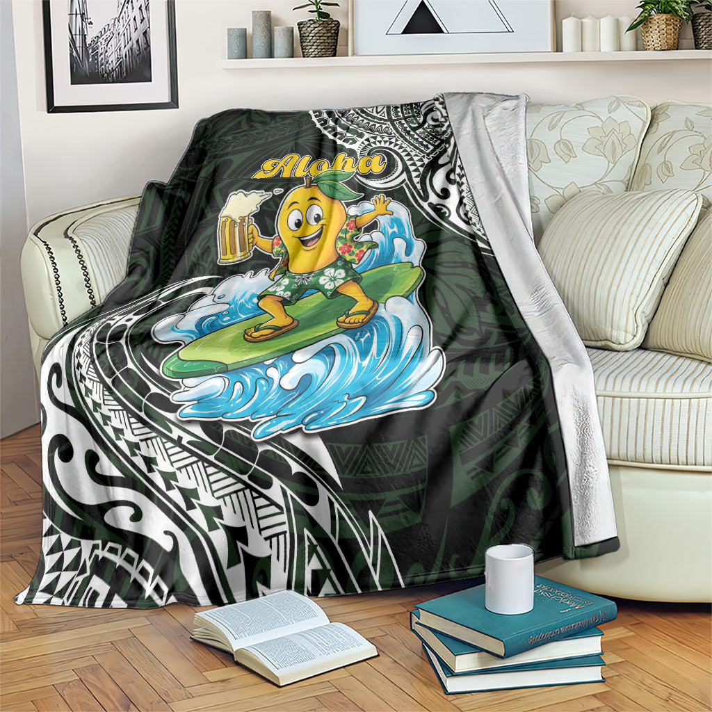 Aloha Hawaii Mango Surfing Blanket Polynesian Style