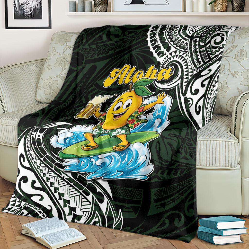 Aloha Hawaii Mango Surfing Blanket Polynesian Style