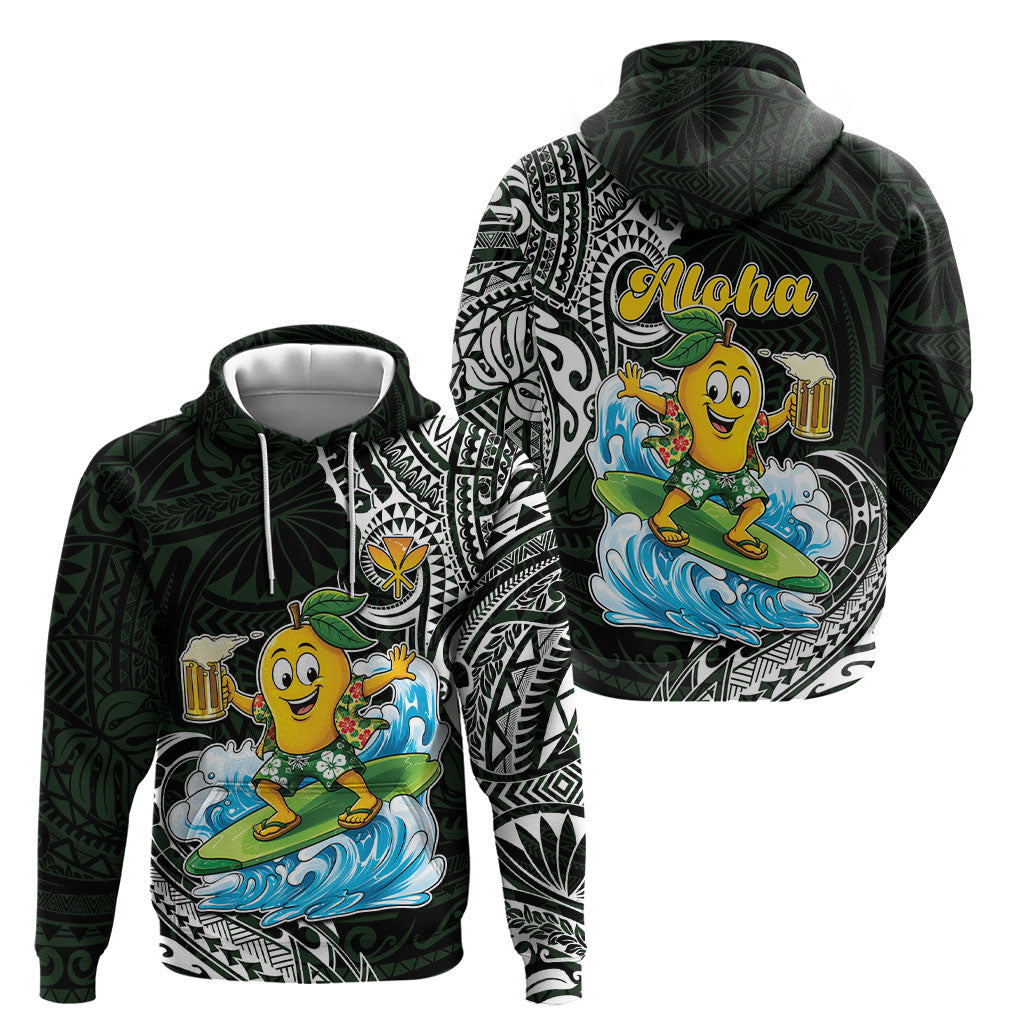 Aloha Hawaii Mango Surfing Hoodie Polynesian Style