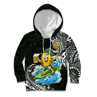 Aloha Hawaii Mango Surfing Kid Hoodie Polynesian Style