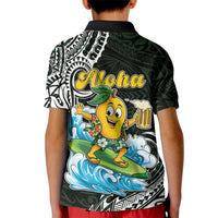 Aloha Hawaii Mango Surfing Kid Polo Shirt Polynesian Style