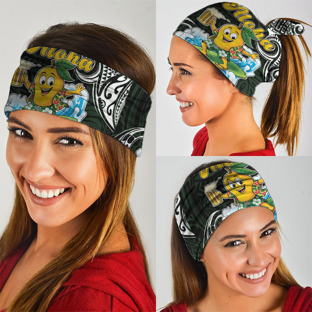 Aloha Hawaii Mango Surfing Neck Gaiter Polynesian Style