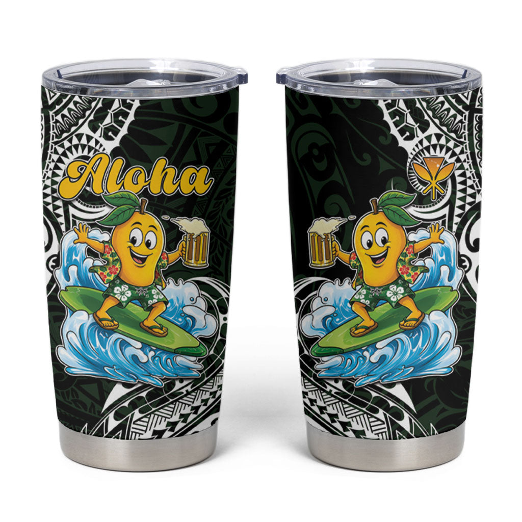 Aloha Hawaii Mango Surfing Tumbler Cup Polynesian Style
