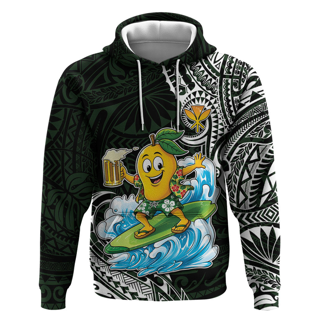 Aloha Hawaii Mango Surfing Zip Hoodie Polynesian Style