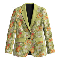Vintage Hawaii Mango Blazer Yellow Green Hawaiian Palaka