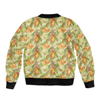 Vintage Hawaii Mango Bomber Jacket Yellow Green Hawaiian Palaka