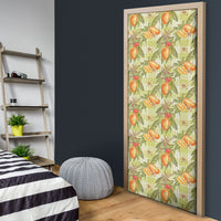 Vintage Hawaii Mango Door Cover Yellow Green Hawaiian Palaka