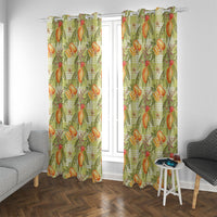 Vintage Hawaii Mango Window Curtain Yellow Green Hawaiian Palaka