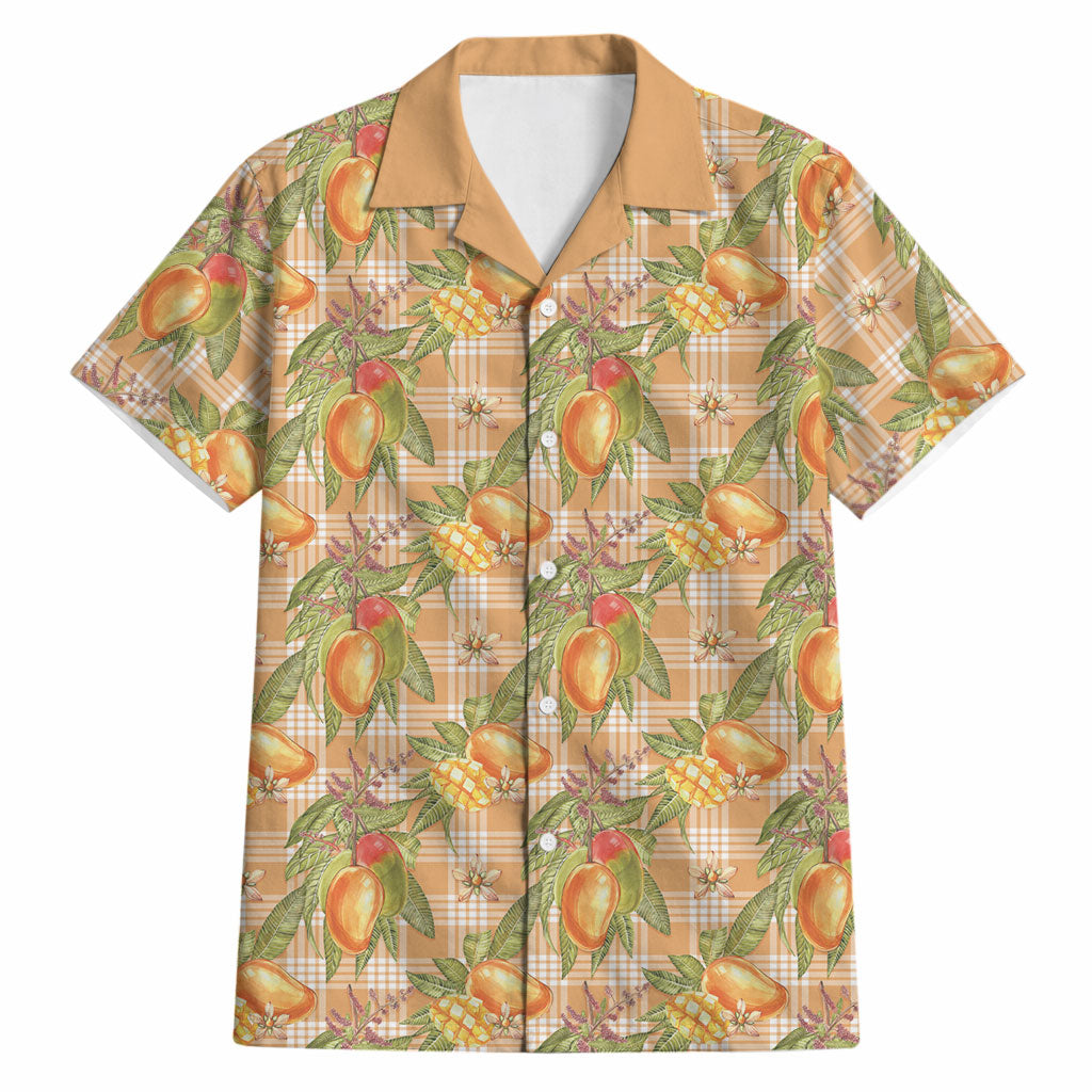 Vintage Hawaii Mango Hawaiian Shirt Coral Hawaiian Palaka