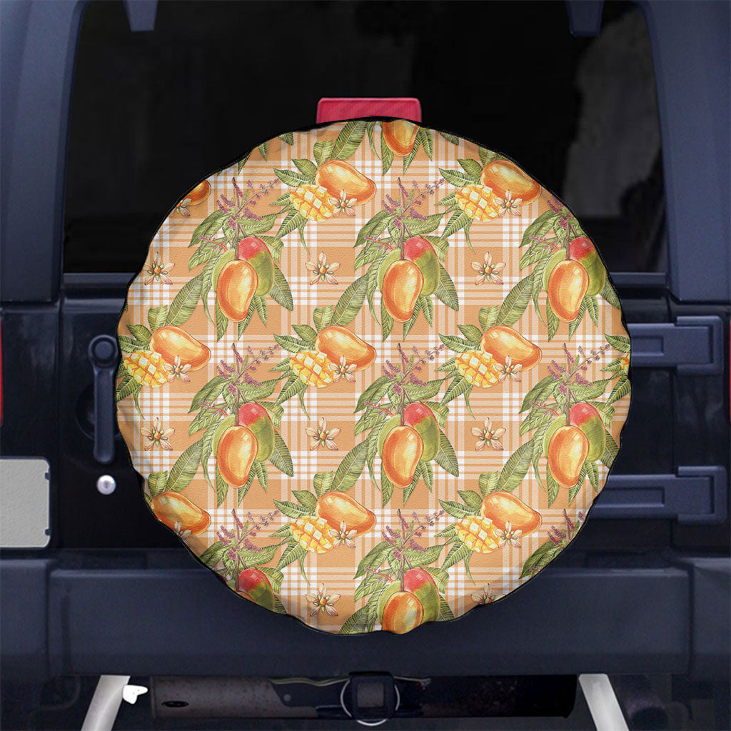 Vintage Hawaii Mango Spare Tire Cover Coral Hawaiian Palaka
