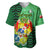 Personalized Tonga Baseball Jersey Coat Of Arms Haapai With Ngatu Pattern LT05 Green - Polynesian Pride