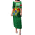 Personalized Tonga Puletasi Coat Of Arms Haapai With Ngatu Pattern LT05 Long Dress Green - Polynesian Pride