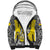 Personalised Happy Niue Constitution Day Sherpa Hoodie Niuean Crab Hiapo Pattern Yellow Version