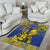 Niue The Rock Area Rug Niuean Crab Hiapo Pattern Blue Version