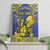 Niue The Rock Canvas Wall Art Niuean Crab Hiapo Pattern Blue Version