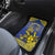 Niue The Rock Car Mats Niuean Crab Hiapo Pattern Blue Version