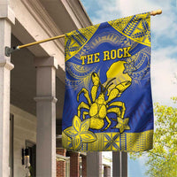 Niue The Rock Garden Flag Niuean Crab Hiapo Pattern Blue Version LT05 House Flag Blue - Polynesian Pride