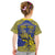 Personalised Niue The Rock Kid T Shirt Niuean Crab Hiapo Pattern Blue Version