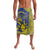 Personalised Niue The Rock Lavalava Niuean Crab Hiapo Pattern Blue Version