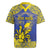 Personalised Niue The Rock Rugby Jersey Niuean Crab Hiapo Pattern Blue Version