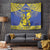 Niue The Rock Tapestry Niuean Crab Hiapo Pattern Blue Version