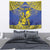 Niue The Rock Tapestry Niuean Crab Hiapo Pattern Blue Version