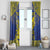 Niue The Rock Window Curtain Niuean Crab Hiapo Pattern Blue Version