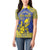 Personalised Niue The Rock Women Polo Shirt Niuean Crab Hiapo Pattern Blue Version