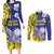 Personalised Nauru 92nd Anniversary Of Angam Couples Matching Long Sleeve Bodycon Dress and Long Sleeve Button Shirt Polynesian Whale Pattern