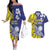 Personalised Nauru 92nd Anniversary Of Angam Couples Matching Off The Shoulder Long Sleeve Dress and Hawaiian Shirt Polynesian Whale Pattern