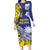 Personalised Nauru 92nd Anniversary Of Angam Family Matching Long Sleeve Bodycon Dress and Hawaiian Shirt Polynesian Whale Pattern