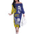 Personalised Nauru 92nd Anniversary Of Angam Family Matching Off The Shoulder Long Sleeve Dress and Hawaiian Shirt Polynesian Whale Pattern