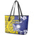 Nauru 92nd Anniversary Of Angam Leather Tote Bag Polynesian Whale Pattern