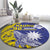 Nauru 92nd Anniversary Of Angam Round Carpet Polynesian Whale Pattern