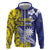 Personalised Nauru 92nd Anniversary Of Angam Zip Hoodie Polynesian Whale Pattern