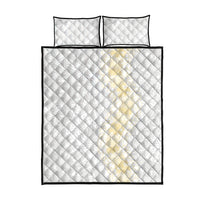 Niue White Sunday Quilt Bed Set Niuean Hiapo With Puakenikeni Lei