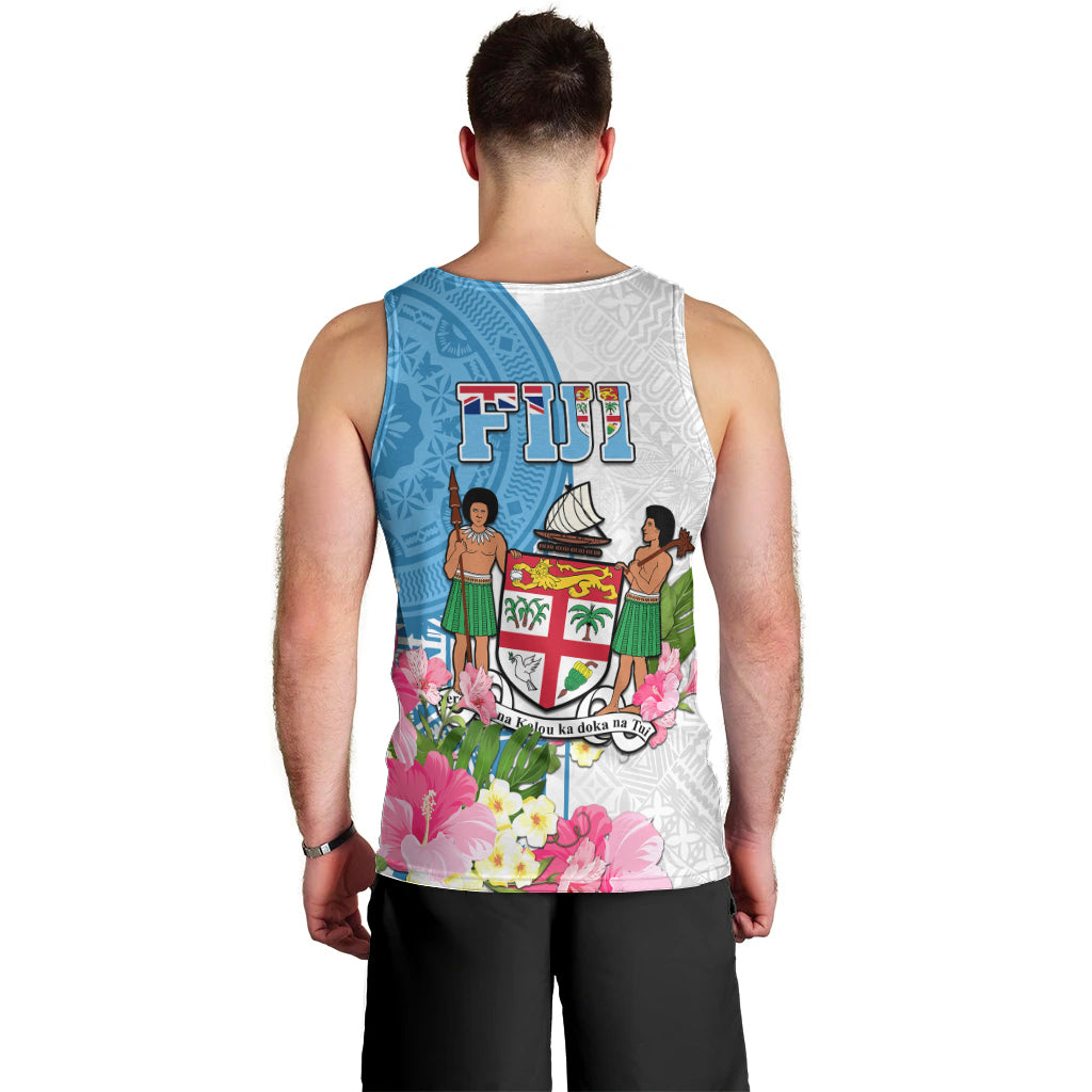 Fiji Day Men Tank Top Tanoa Hibiscus Fijian Tapa Masi Pattern LT05 - Polynesian Pride