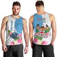 Fiji Day Men Tank Top Tanoa Hibiscus Fijian Tapa Masi Pattern LT05 - Polynesian Pride