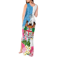 Fiji Day Tank Maxi Dress Tanoa Hibiscus Fijian Tapa Masi Pattern LT05 - Polynesian Pride