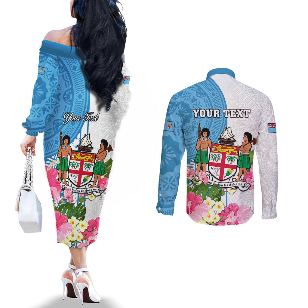 personalized-fiji-day-couples-matching-off-the-shoulder-long-sleeve-dress-and-long-sleeve-button-shirts-tanoa-hibiscus-fijian-tapa-masi-pattern