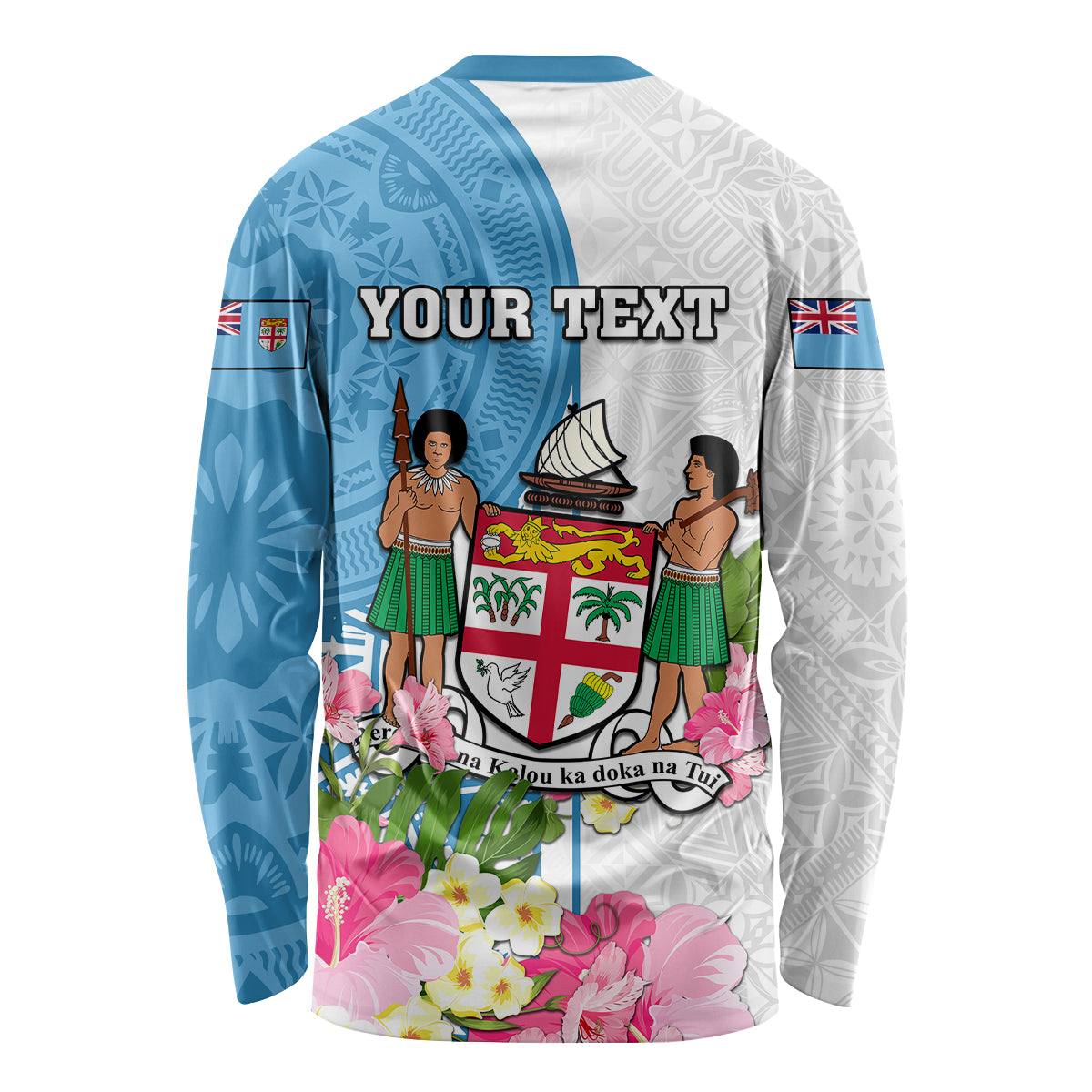Personalized Fiji Day Long Sleeve Shirt Tanoa Hibiscus Fijian Tapa Masi Pattern LT05 - Polynesian Pride