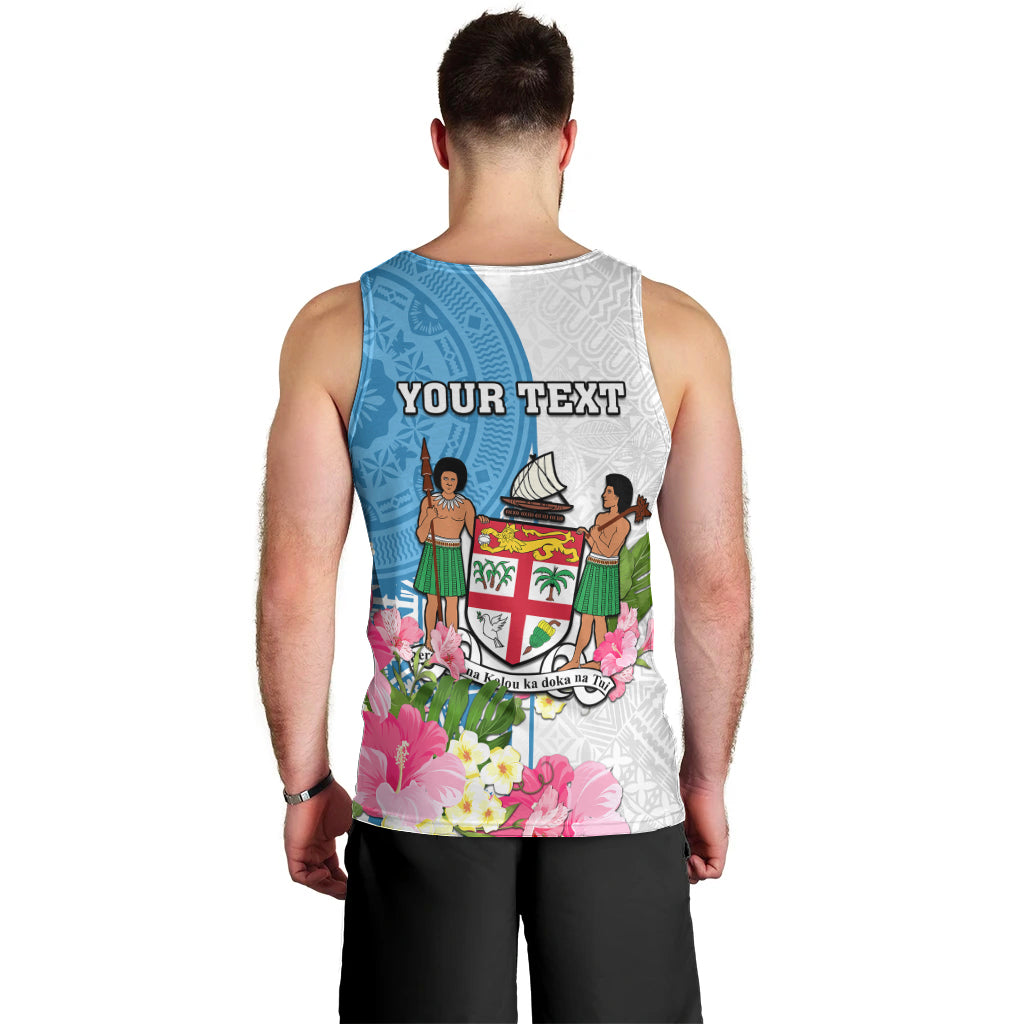 Personalized Fiji Day Men Tank Top Tanoa Hibiscus Fijian Tapa Masi Pattern LT05 - Polynesian Pride