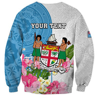 Personalized Fiji Day Sweatshirt Tanoa Hibiscus Fijian Tapa Masi Pattern LT05 - Polynesian Pride