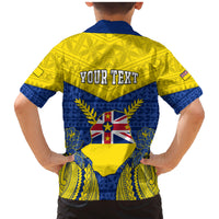 Personalized Niue Constitution Day Family Matching Mermaid Dress and Hawaiian Shirt Coat Of Arms Niuean Hiapo Pattern LT05 - Polynesian Pride