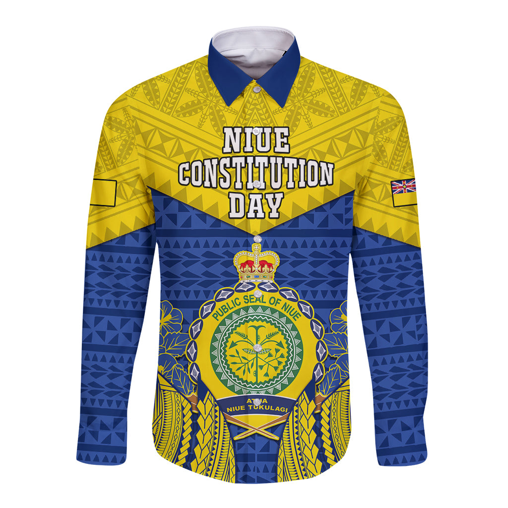 personalized-niue-constitution-day-long-sleeve-button-shirt-coat-of-arms-niuean-hiapo-pattern